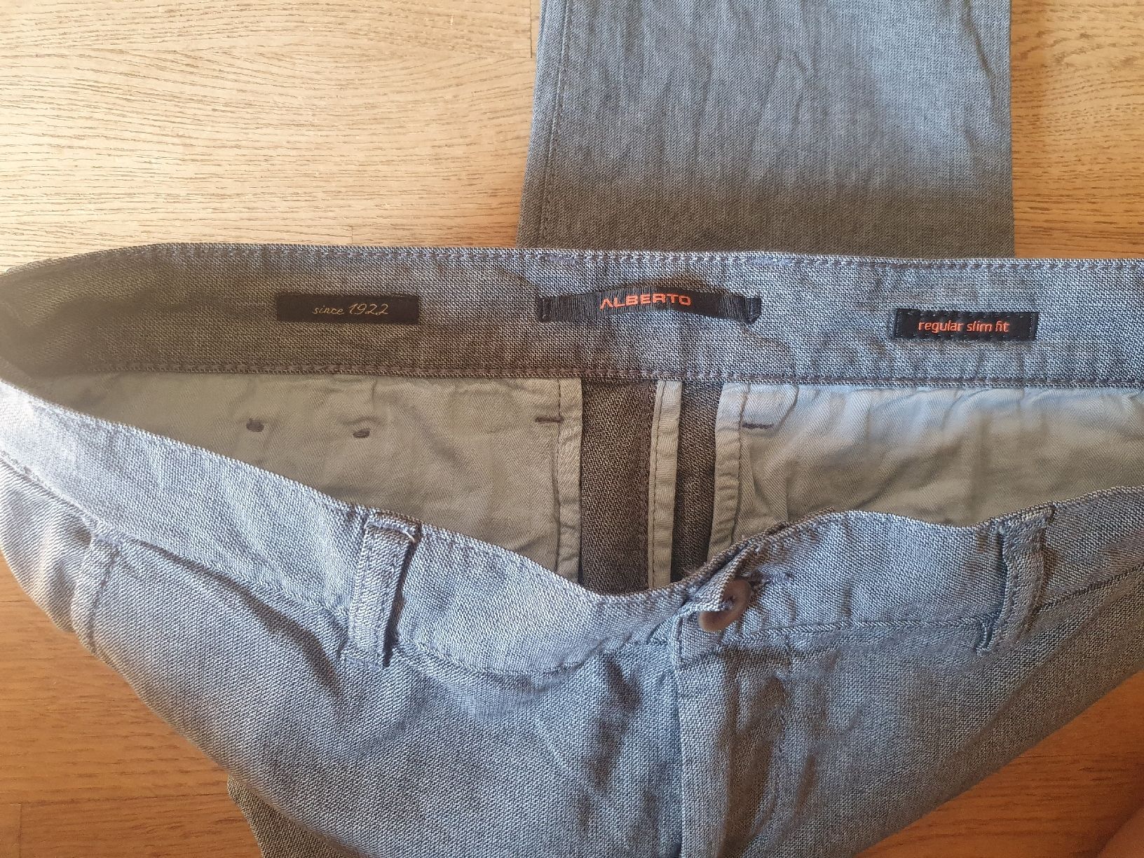 Pantaloni: ALBERTO trousers blue grey regular slim fit – Usato da Sirnach venduto da eftix 2