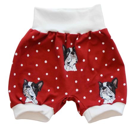 Kurze Pumphose mit Bulldogge 98/104 - NEU