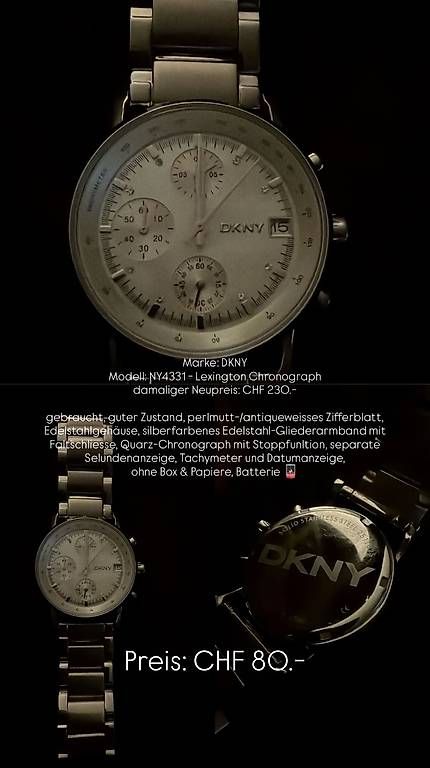 Montres: DKNY - Modell: NY4331 - Lexington Chronograph – D'occasion à Muttenz par Cinolicious