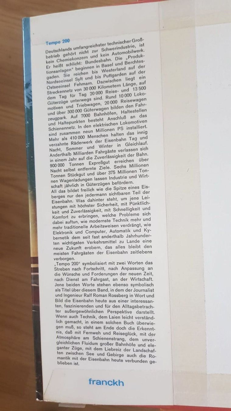 Livres: Tempo 200 - Eisenbahn heute 1971 – D'occasion à Spiegel b. Bern par sus_xj97 1