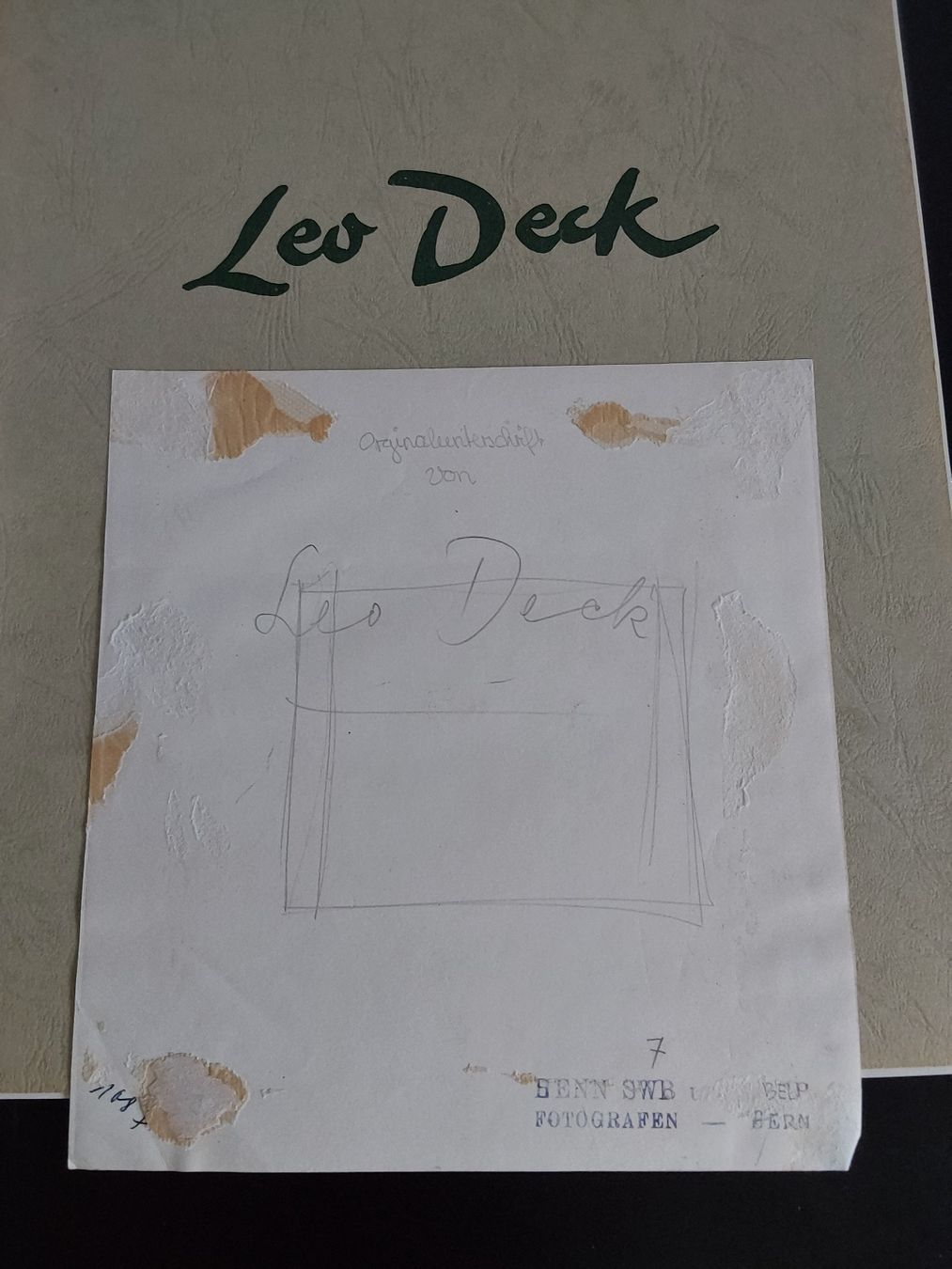 Foto & Immagini:  Leo Deck: Bilder, Briefe, Einladung Vernissage. – Usato da Steinach venduto da Chilli1957 5