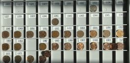 Lot 1 Rappen Schweiz ab 1933 - 1981 total  92 Stk.