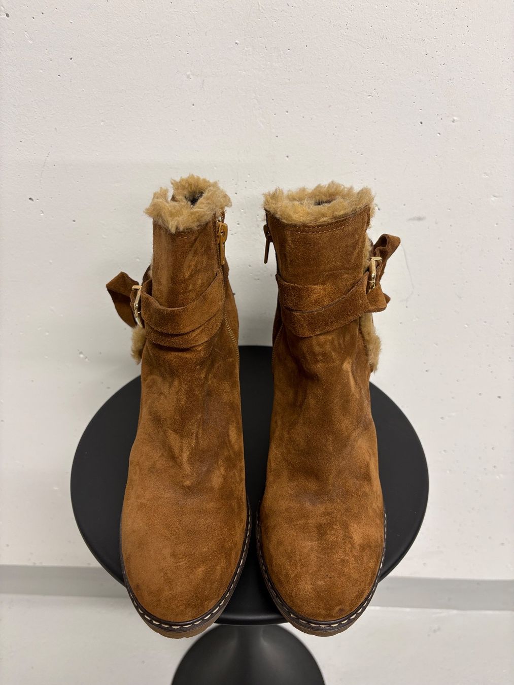 Walder Damenschuhe: Walder Wildleder Stiefeletten Gr. 41 braun camel – Neu (gemäss Beschreibung) aus Regensdorf von secondchancefashion 2