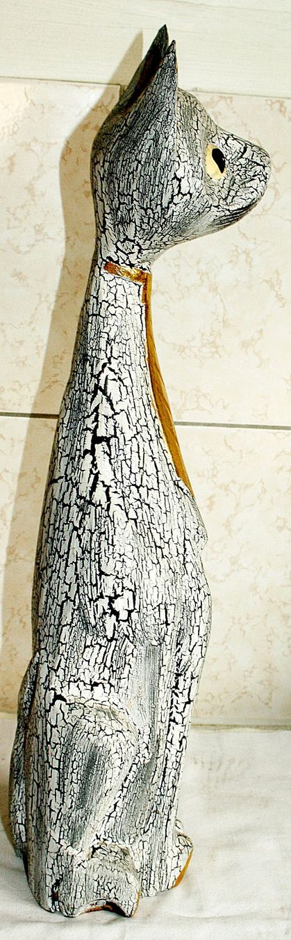 Statuette: Kater Silbergrau 52cm – Usato da Baar venduto da 2cvbaar 3