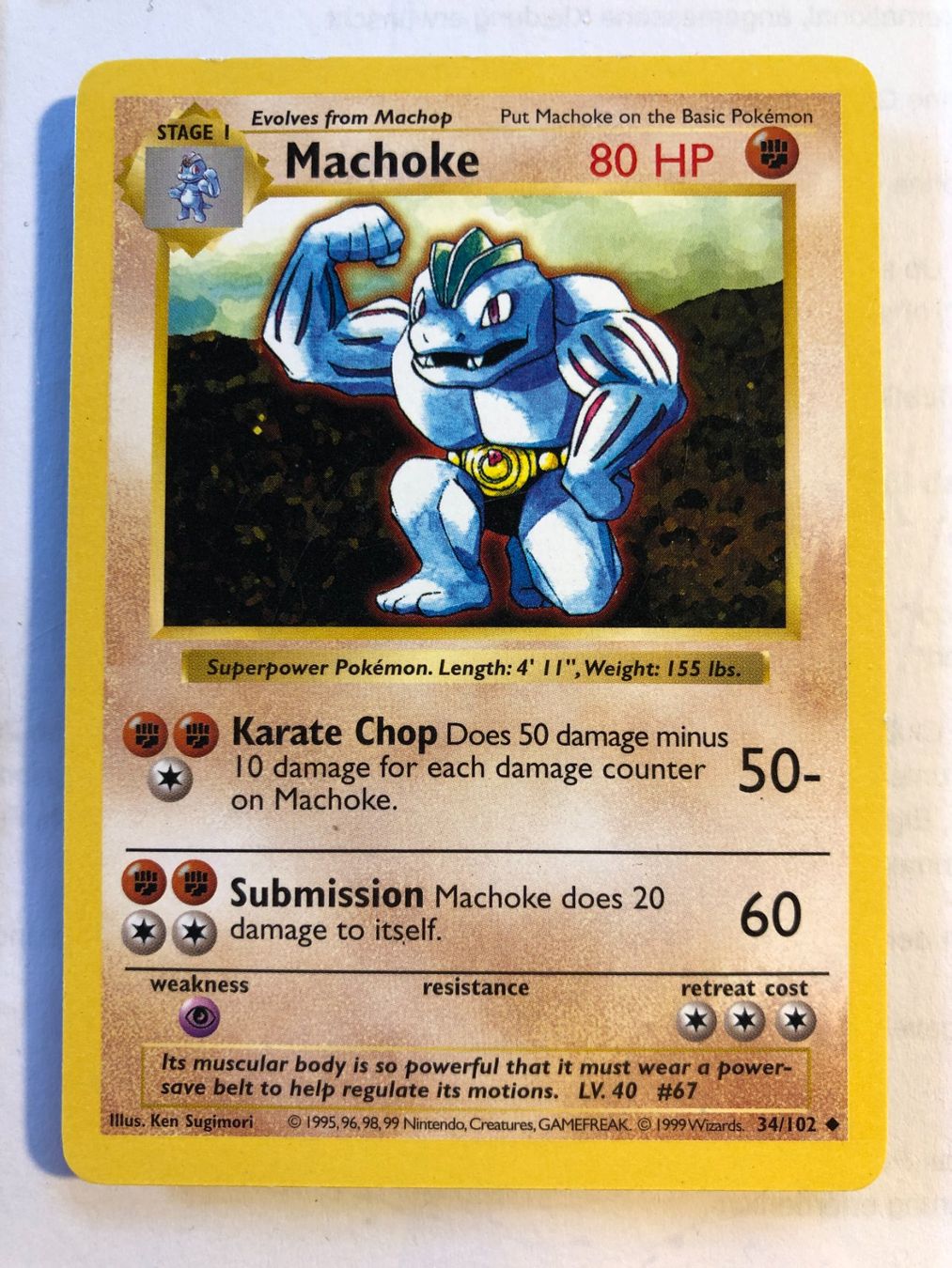 Cartes à collectionner: Machoke (uncommon) base set Shadowless - LP - ab 1.- – D'occasion à Giubiasco par dan_pr8b