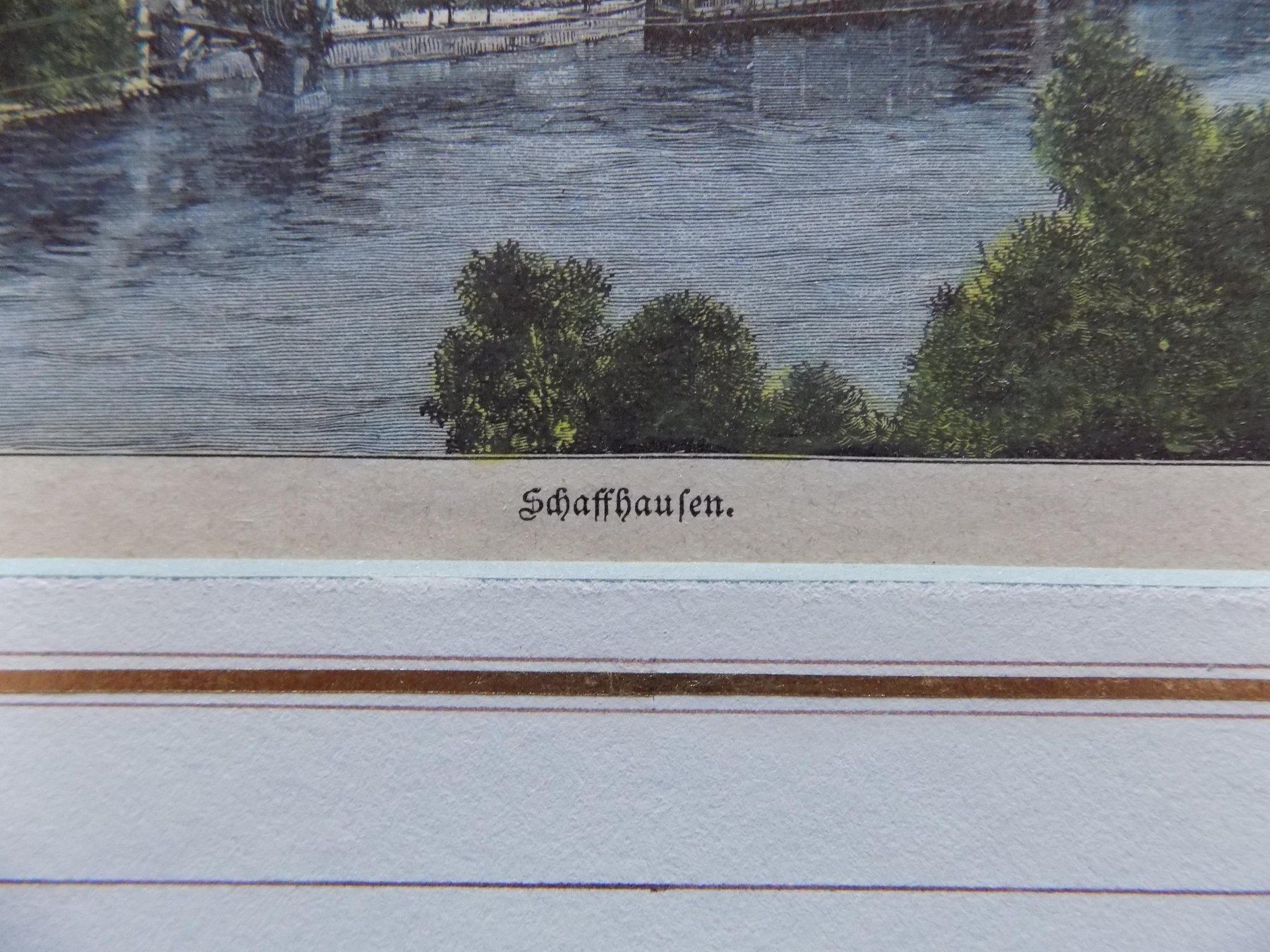 Incisioni: Schaffhausen kolorierte Xylographie – Usato da Risch venduto da Rischli15 2