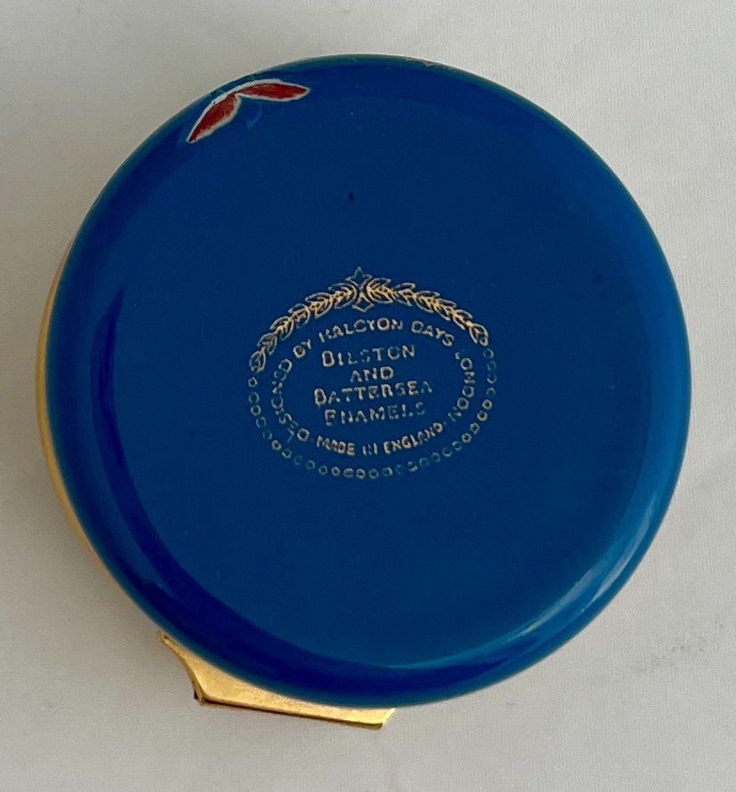Contenitori & Simili: Halcyon Days Enamels, handbemaltes Weihnachtsdöschen, 1979 – Difettoso da Zürich venduto da Drahtzug 4