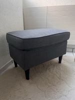 Grauer Hocker / Fussschemel, ideal für gemütliche Abende