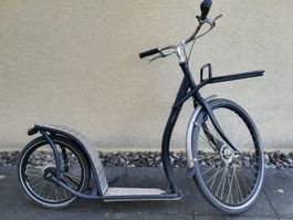 AmiGo Footbike: Tretroller m. Scheibenbremsen & Gepäckträger