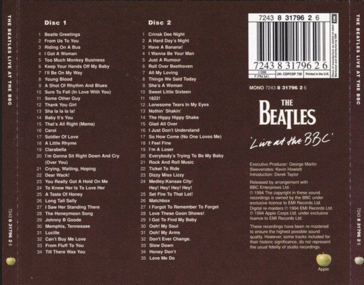 CD: DCD - The Beatles – Live At The BBC – Usato da Brunnen venduto da Barfly5 1