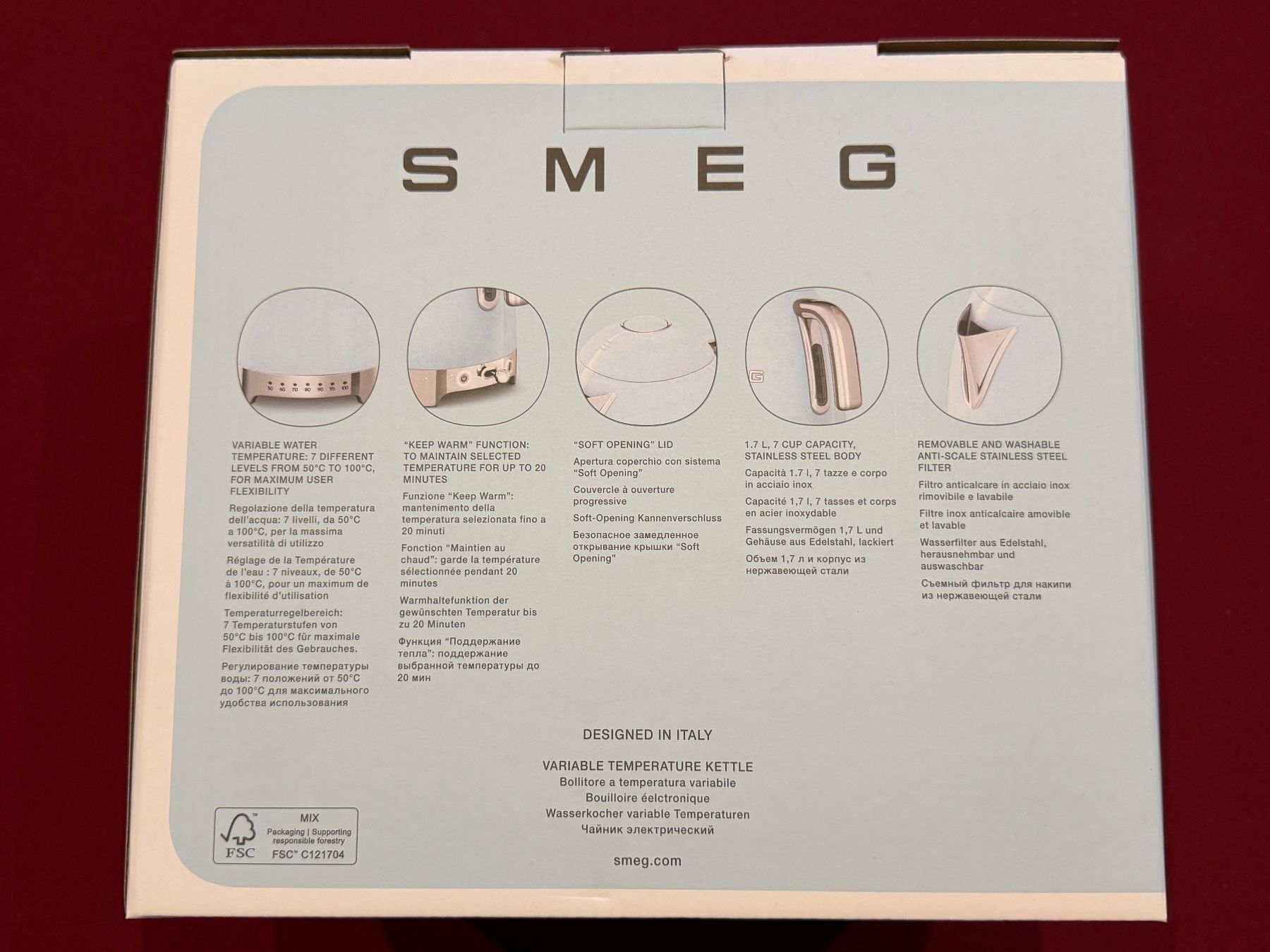Smeg Bollitori: SMEG Wasserkocher, Crème, Originalverpackt – Nuovo e nell'imballaggio originale da Bützberg venduto da 5ilver5onic 2
