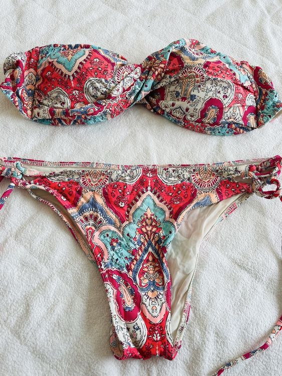 Bikini bandeau coloré à imprimé, taille S oysho (Usato) a