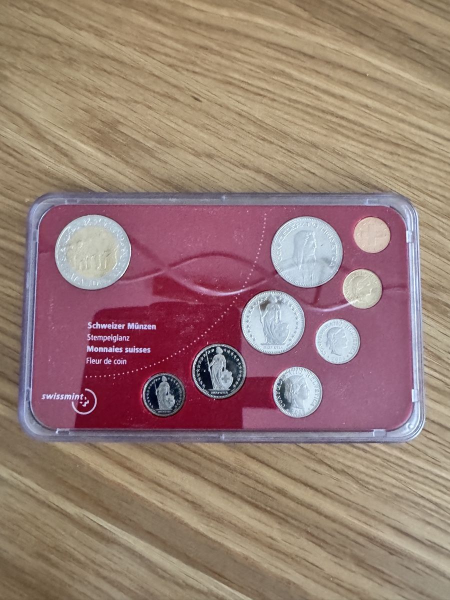 Tutti le monete: Schweizer Münzset 2003 Stempelglanz Uncirculated OVP – Nuovo e nell'imballaggio originale da Basel venduto da triniswiss68 2