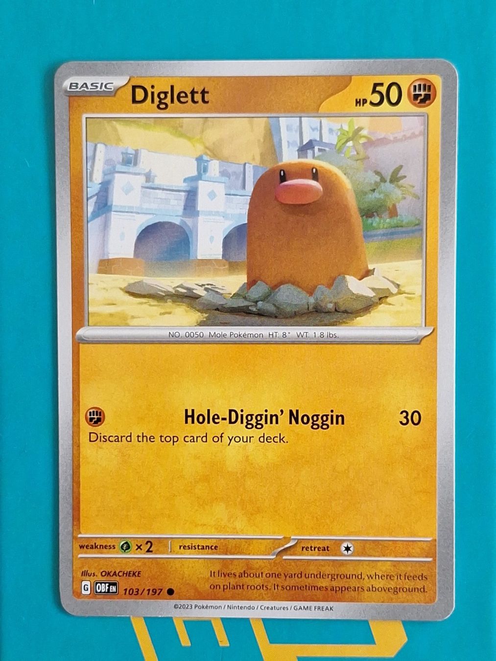 Pokémon Sammelbilder & Trading cards: Diglett - Pokemon Obsidian Flames – Gebraucht aus Altstätten SG von GGsGameshop
