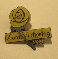 Pin Muttertag Brosche Volg Rose Vintage Anstecker Rarität!