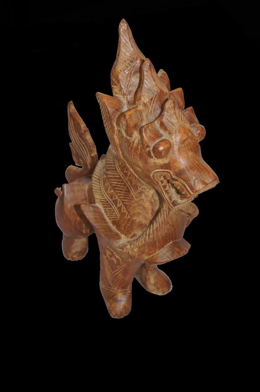 Sculture & Statue: Geschnitzter Tempel-Wächter / Fou-Hund – Usato da Geroldswil venduto da ARTEFACTO 1