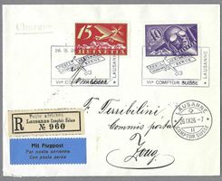 1926, FLUGPOST LAUSANNE-BERN, VIIe COMPTOIR SUISSE