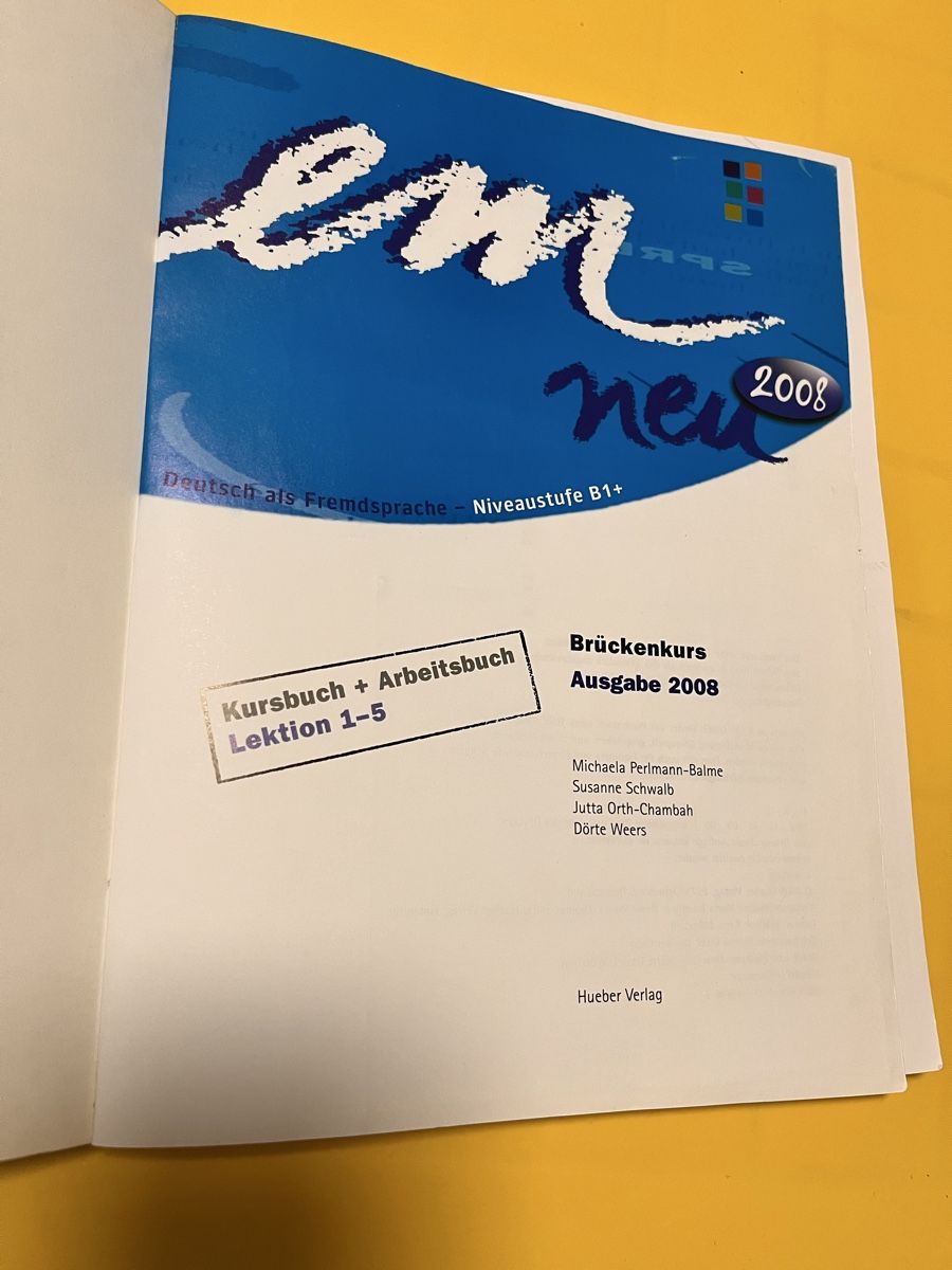 Bücher: EM Neu B1+ German Textbook and Workbook. Great Condition! – Gebraucht aus Zürich von Proton_Slit 1