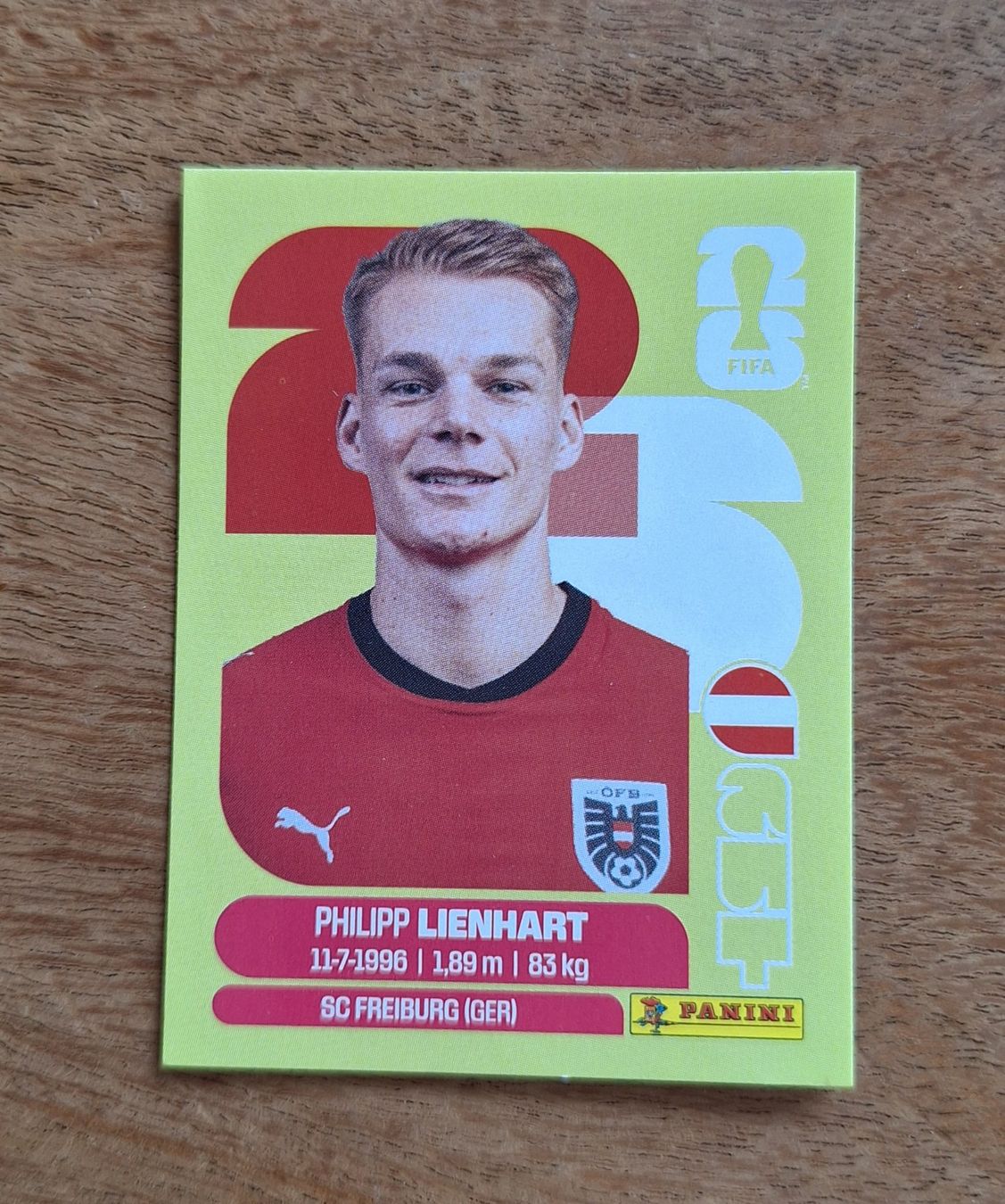 Panini Carte collezionabili: Panini Philipp Lienhart AUT 6 – Nuovo (secondo la descrizione) da Romanens venduto da Crocette