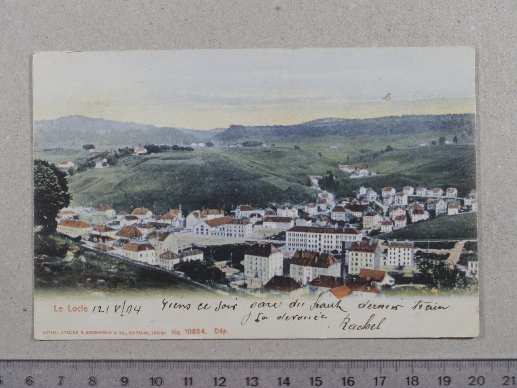 Cartoline postali: Le Locle, 1904 – Usato da Lenzburg venduto da fh1