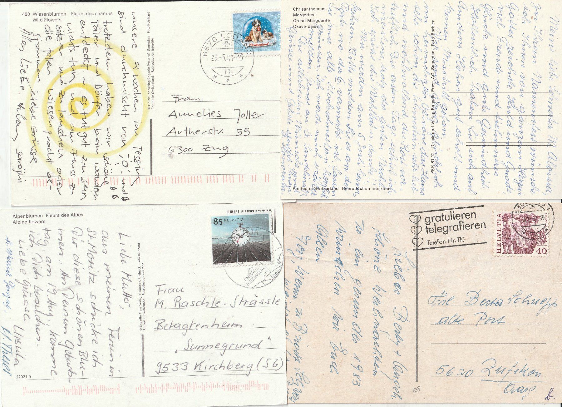 Cartes postales: 20  Blumenkarten – D'occasion à Lumbrein par made02 1