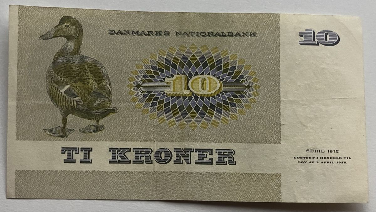 Banknoten: 10 Kronen Dänemark 1977, xf+ – Neu (gemäss Beschreibung) aus Algetshausen von Carrhard 1
