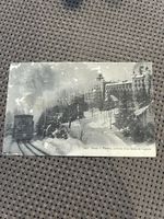 Carte Postale Ancienne Caux Palace Train de Luge Hiver 57