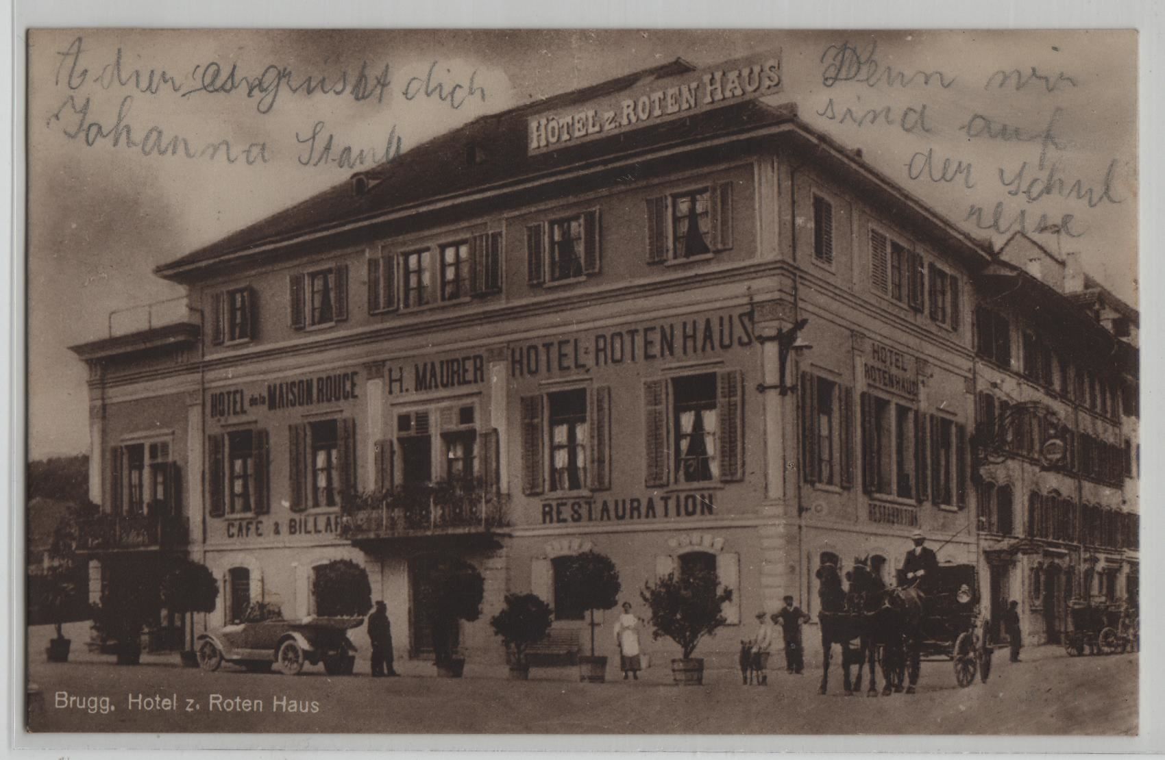 Cartoline postali: Brugg - Hotel Rotes Haus – Antico da Ettingen venduto da Kartenplanet