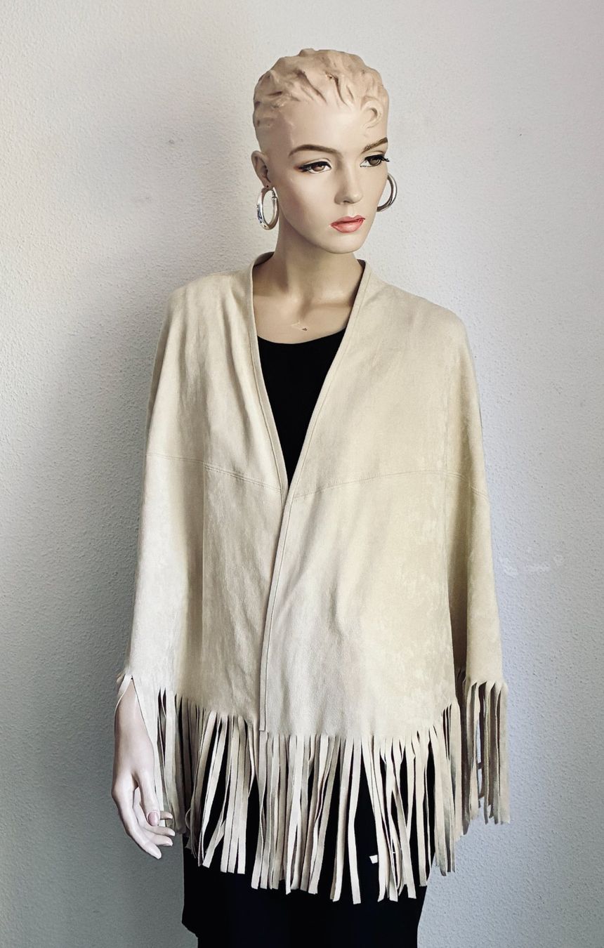 Marc Cain Altro in Moda donna: MARCCAIN Poncho/Cape mit Fransen Beige – Usato da Kloten venduto da Nephty 4