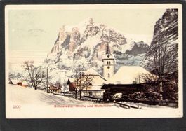 AK,Grindelwald,Kirche u. Wetterhorn,1909
