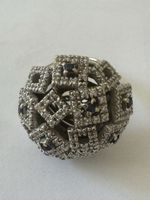 18k Goldring mit Diamanten und Saphiren
