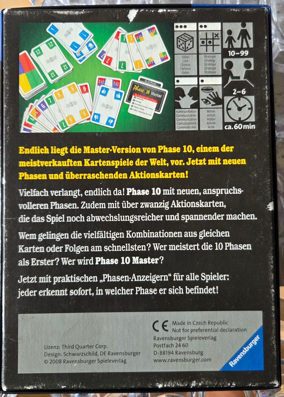 Ravensburger Giochi: Kartenspiel Phase 10 Master – Usato da Gossau SG venduto da tenerife11 2