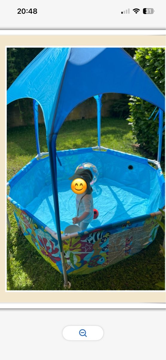 Bestway Schwimmbad: Planschbecken mit Sonnendach – Gebraucht aus Birmensdorf ZH von nadja4_8