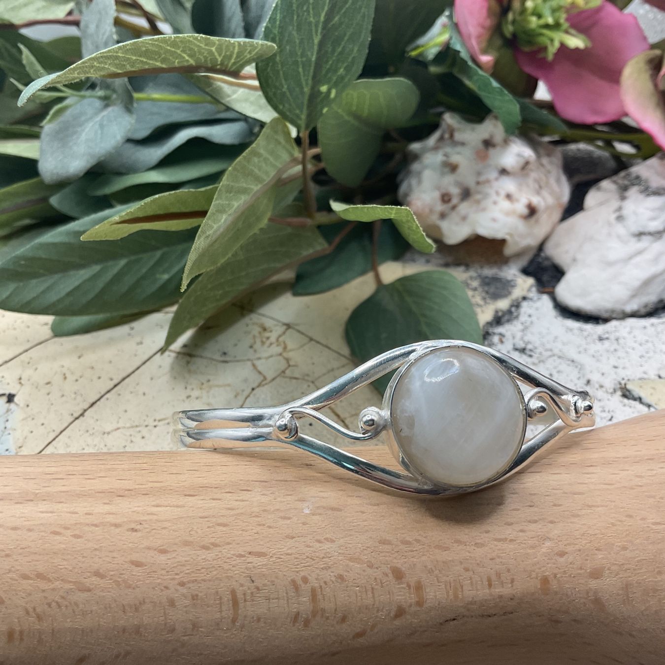Armbänder & -reifen: Armreif Silber sehr gross mit Mondstein – Neu (gemäss Beschreibung) aus Luzern von S.Kern01 1