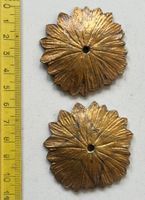 2 Schlüsselblech Beschlag Floralmuster Vintage