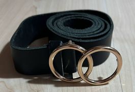 Ceinture cuir boucle OO / Lederguertel mit OO-Schnalle
