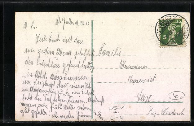 Cartoline postali: St. Gallen, Neuer Bahnhof und Postgebäu – Usato da Berlin venduto da bartko-reher 1