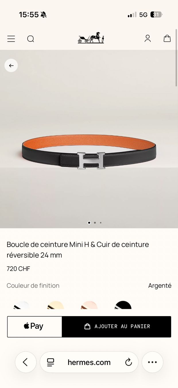 Hermès Cinture: gürtel hermès mini H (24mm, size 70) – Nuovo e nell'imballaggio originale da Vacallo venduto da kellyyy 6