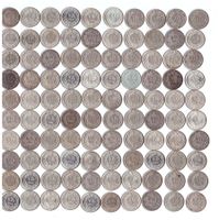 100 Stück alte 1/2 Franken (50 Rappen)