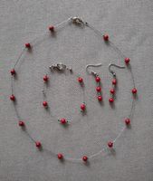 Schmuck Set mit Koralle