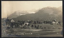 Schwarzenberg, Ortsansicht mit Kirche un