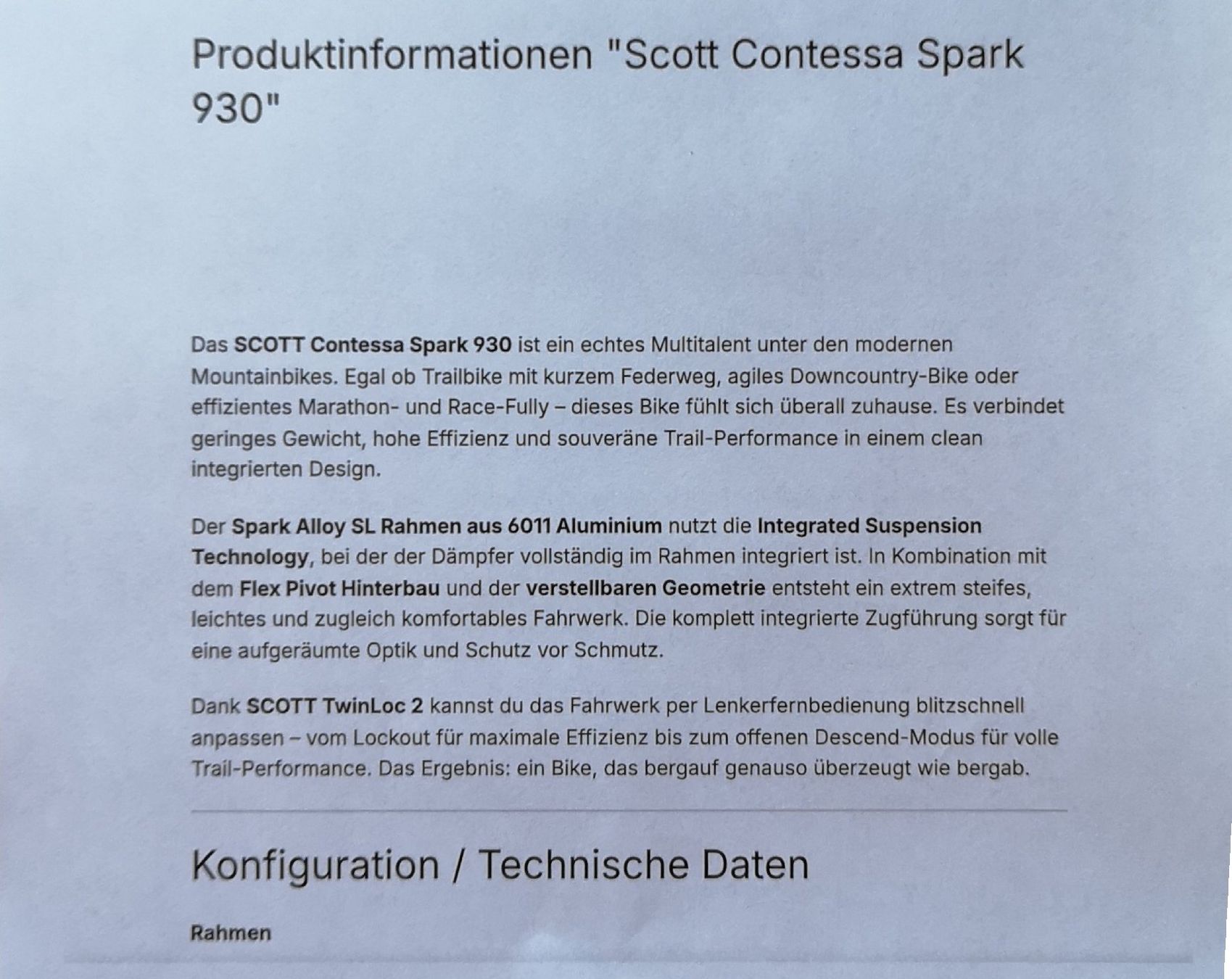 Scott Biciclette: SCOTT Contessa Spark 930, 29", Rahmengrösse S – Nuovo (secondo la descrizione) da Grub AR venduto da Togapanja 5