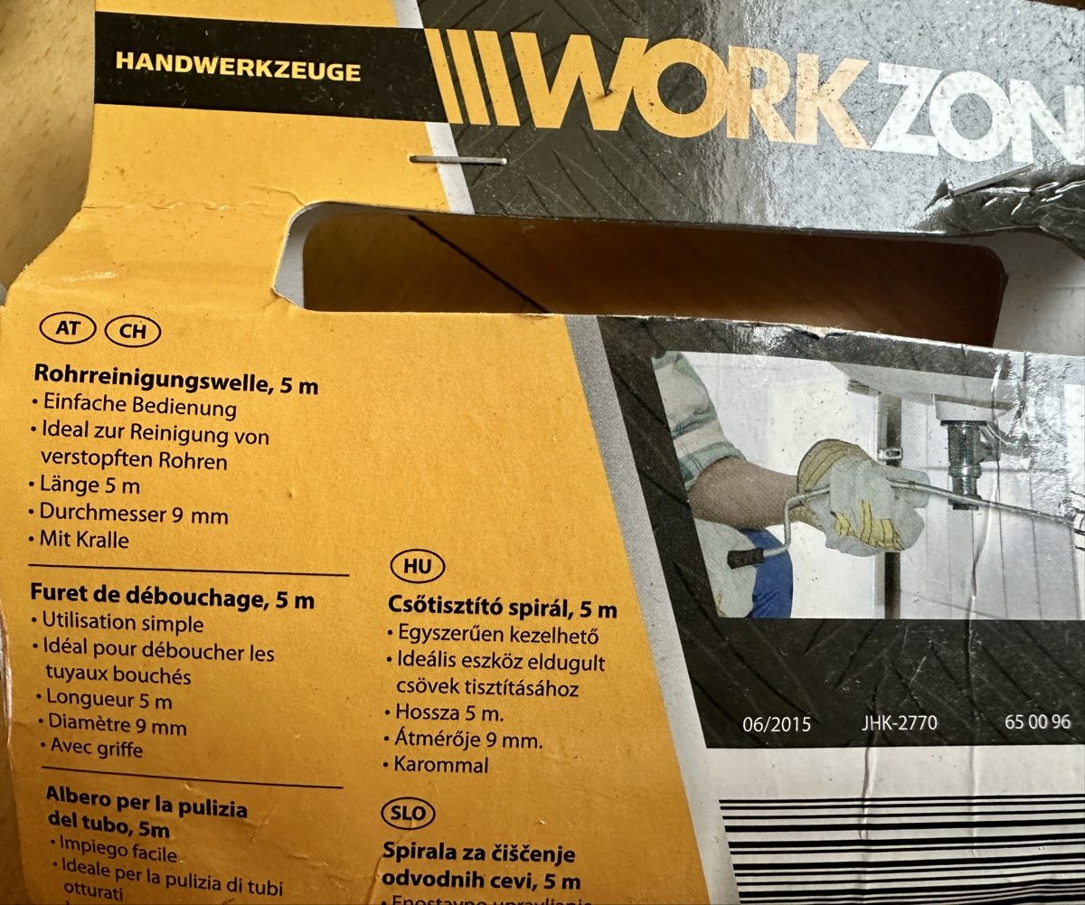 Alle Werkzeuge: Rohrreinigungswelle Workzone | 5 Meter – Neu und originalverpackt aus Winterthur von mat_q5d5 2