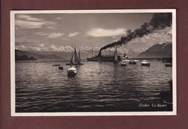 LAUSANNE - Ouchy - Départ de bateau CGN - 1926