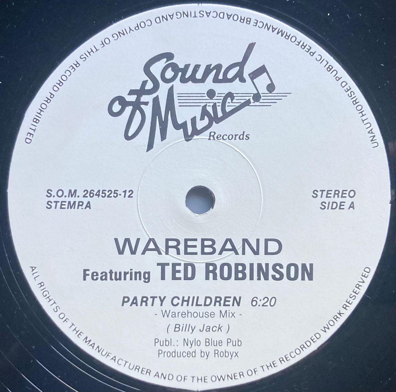 Dischi in vinile: WAREBAND FEATURING TED ROBINSON - PARTY CHILDREN – Usato da Poliez-Pittet venduto da Newtown-Records 2