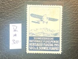 Flugpostvorläufer V* Herisau