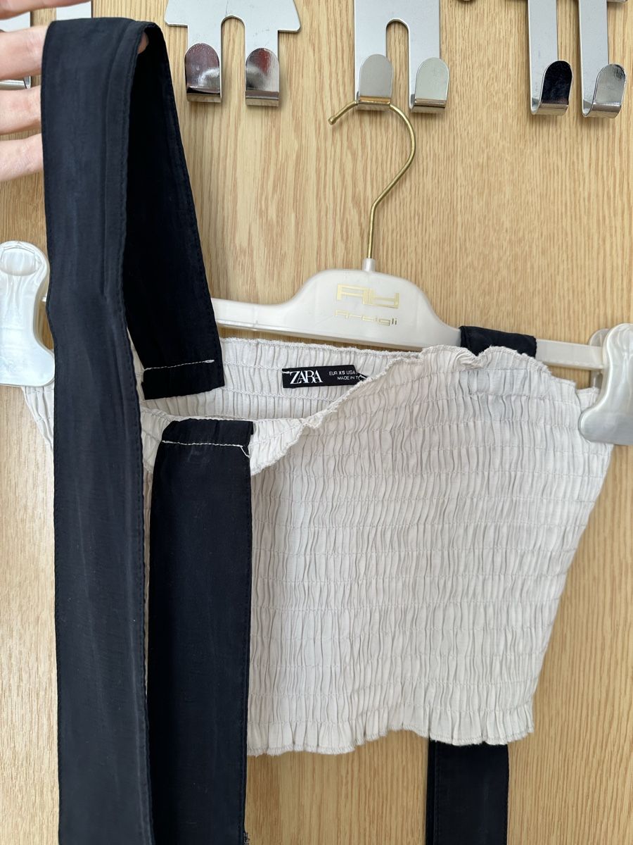 Zara Top: Top Zara black ties XS – Usato da Gordola venduto da EleSecondHand-TCG 1