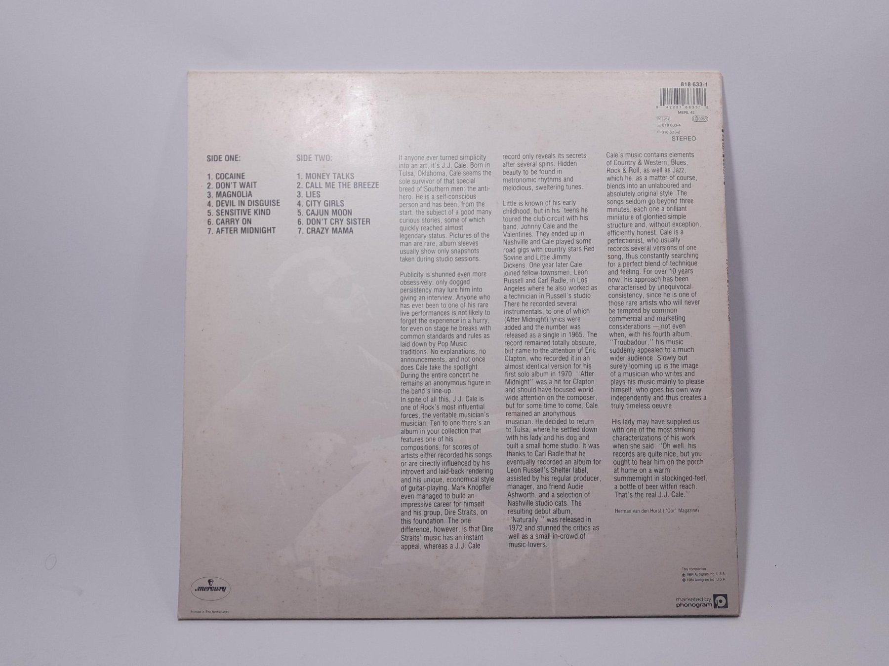 Vinyles: LP - Vinly - JJ Cale - Special Edition – D'occasion à Männedorf par Bel-view 1