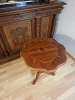 Kleine rund Beistelltisch mit Intarsien.  Italienischen.