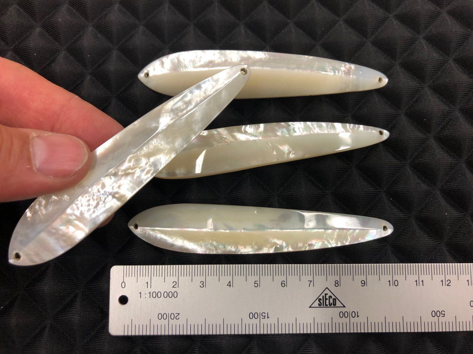 Esche: Diamond Crystal Premium Perlmuttspange ca. 100mm – Nuovo (secondo la descrizione) da Arbon venduto da Helmuth 1
